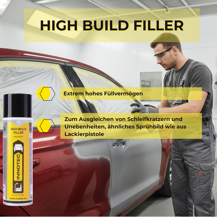 Innotec High Build Filler – Schnelltrocknende Spritzspachtel – Produktvorteil und Anwendung 3