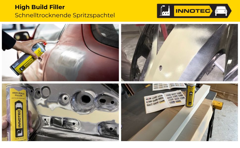 Innotec High Build Filler – Schnelltrocknende Spritzspachtel – Produktvorteil und Anwendung 6