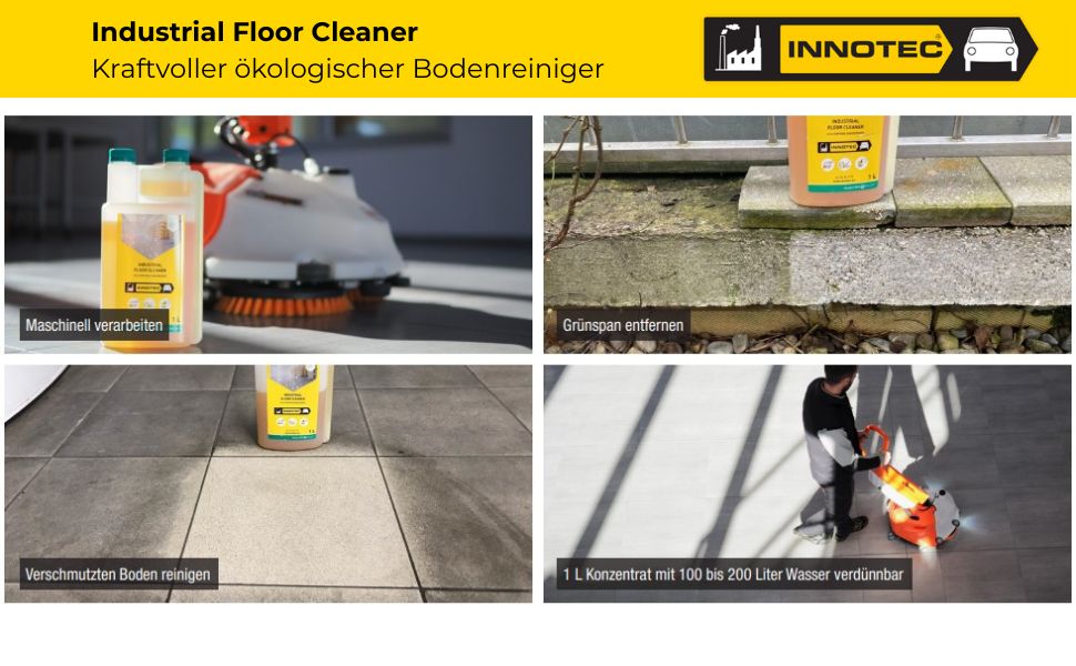 Innotec Industrial Floor Cleaner – Kraftvoller ökologischer Industriereiniger – Produktvorteil und Anwendung 6