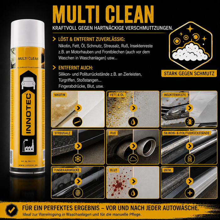 Innotec Multi Clean – Universal Schaumreiniger – Produktvorteil und Anwendung 1
