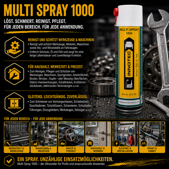 Innotec Multi Spray 1000 – Universalspray – Produktvorteil und Anwendung 1