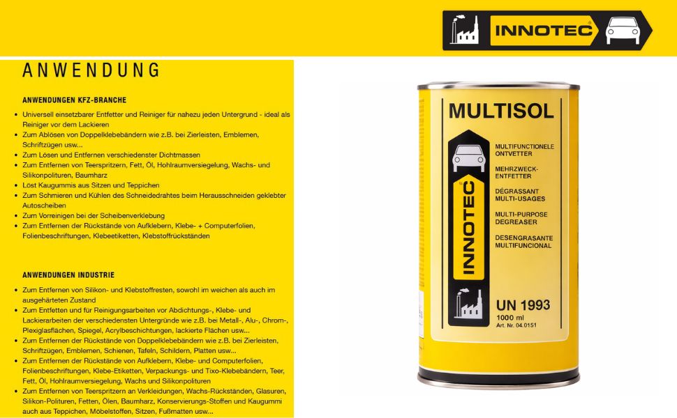 Innotec Multisol – Mehrzweck-Entfetter – Produktvorteil und Anwendung 6