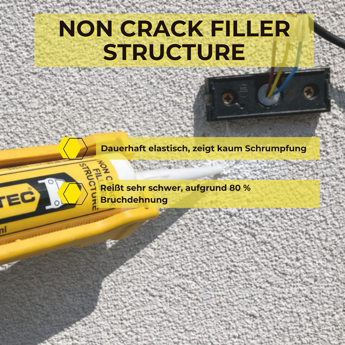 Innotec Non Crack Filler Structure – Acryl-Dichtmasse mit Kornstruktur – Produktvorteil und Anwendung 1