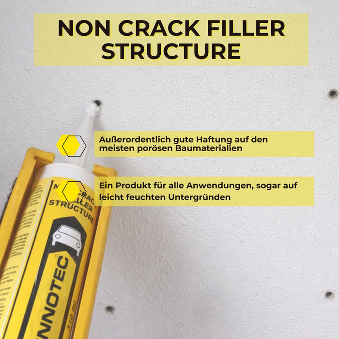 Innotec Non Crack Filler Structure – Acryl-Dichtmasse mit Kornstruktur – Produktvorteil und Anwendung 3
