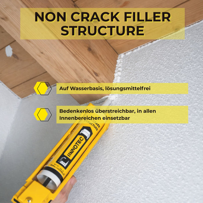Innotec Non Crack Filler Structure – Acryl-Dichtmasse mit Kornstruktur – Produktvorteil und Anwendung 4