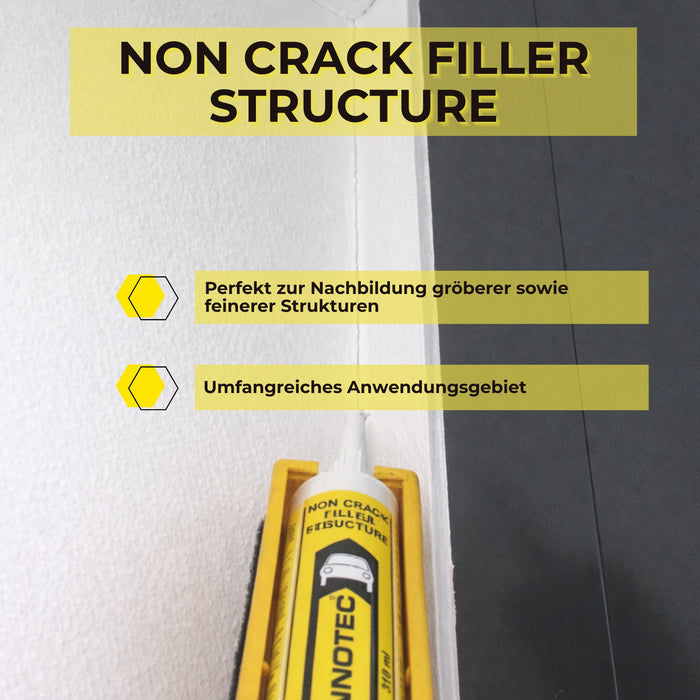 Innotec Non Crack Filler Structure – Acryl-Dichtmasse mit Kornstruktur – Produktvorteil und Anwendung 5