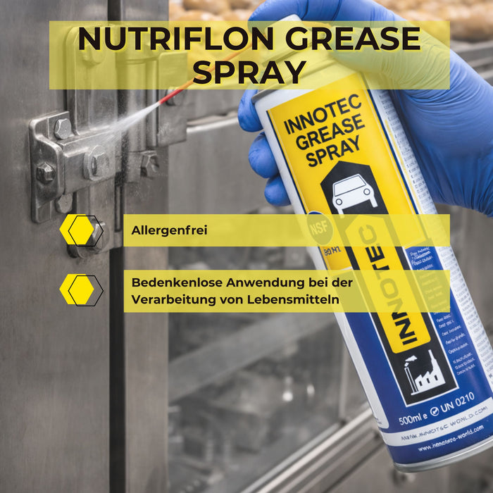 Innotec Nutriflon Grease Spray – Lebensmitteltauglicher Fettspray – Produktvorteil und Anwendung 4