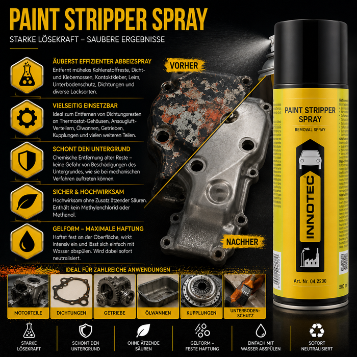 Innotec Paint Stripper Spray – Abbeizspray – Produktvorteil und Anwendung 1