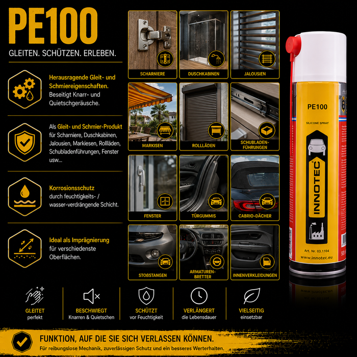 Innotec PE100 – Silikonspray – Produktvorteil und Anwendung 3