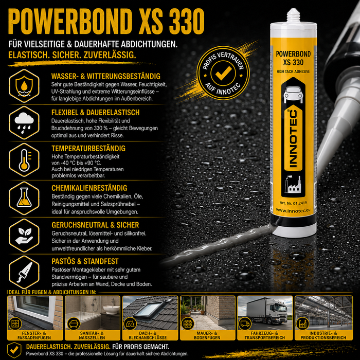 Innotec Powerbond XS 330 – Power-Montagekleber – Produktvorteil und Anwendung 1