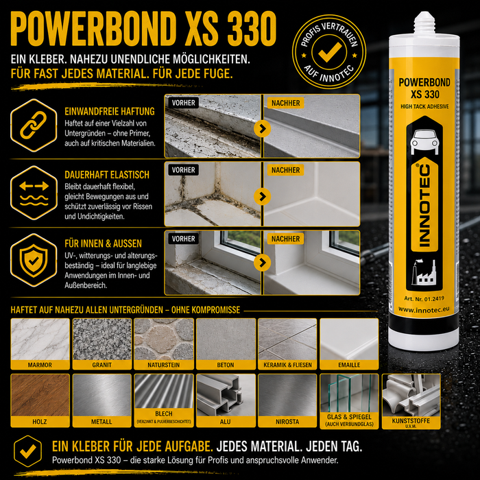 Innotec Powerbond XS 330 – Power-Montagekleber – Produktvorteil und Anwendung 3