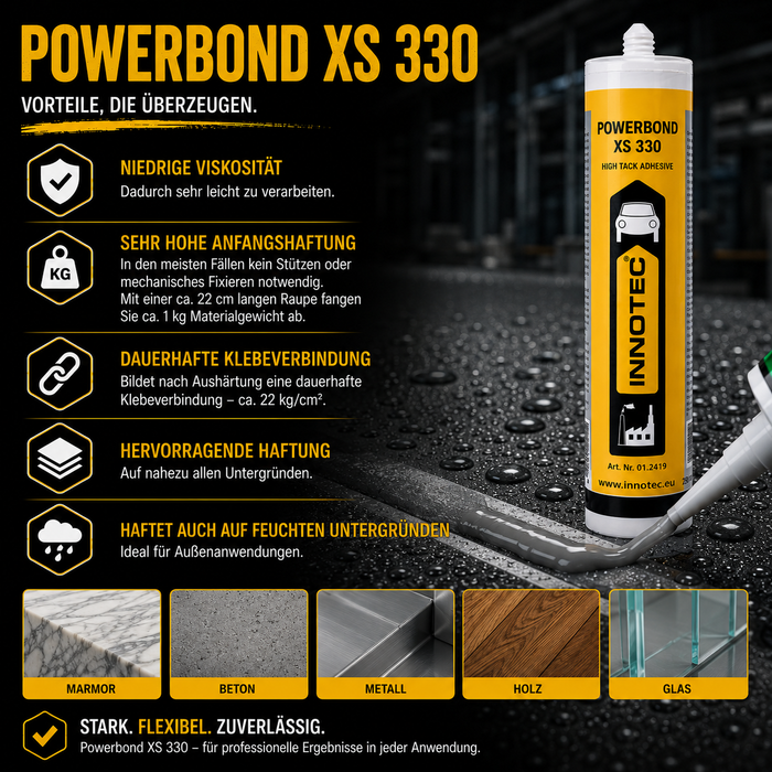 Innotec Powerbond XS 330 – Power-Montagekleber – Produktvorteil und Anwendung 4