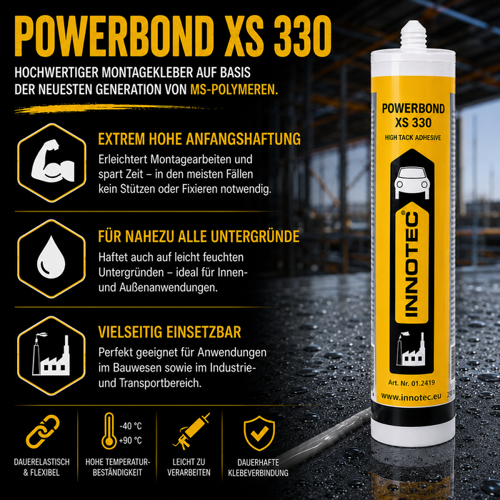 Innotec Powerbond XS 330 – Power-Montagekleber – Produktvorteil und Anwendung 5