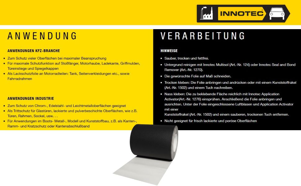 Innotec Protection Film Structure – Selbstklebende Steinschlagschutz-Folie – Produktvorteil und Anwendung 6