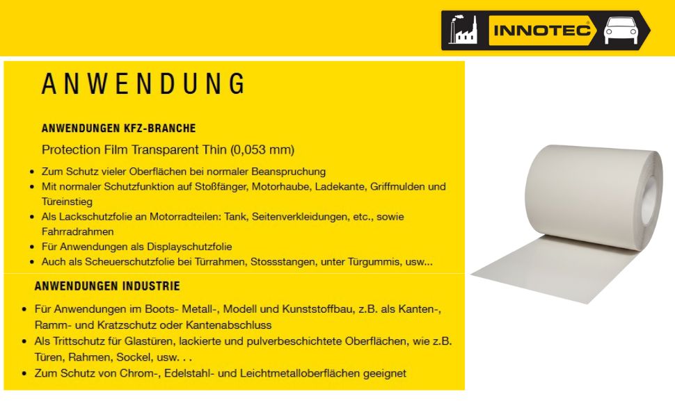 Innotec Protection Film Transparent – Selbstklebende Steinschlagschutz-Folie – Produktvorteil und Anwendung 6