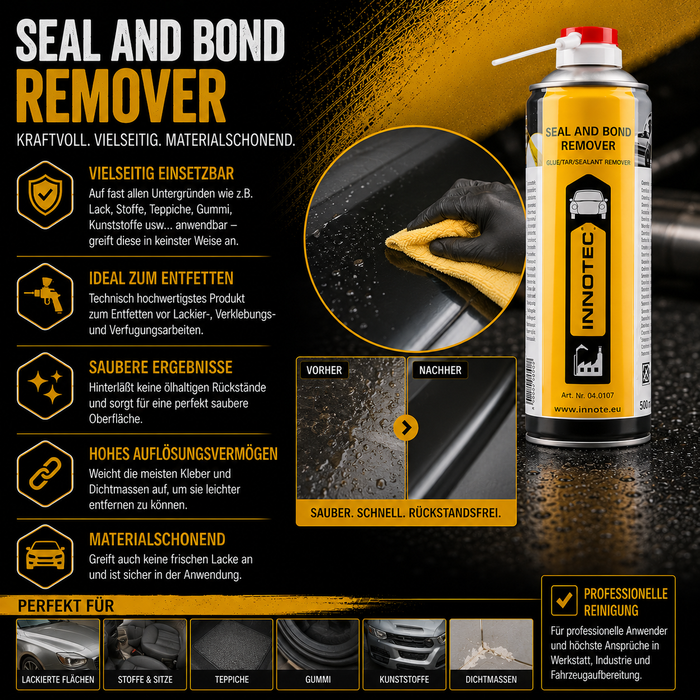 Innotec Seal and Bond Remover – Klebstoff- & Dichtmassenentferner – Produktvorteil und Anwendung 4