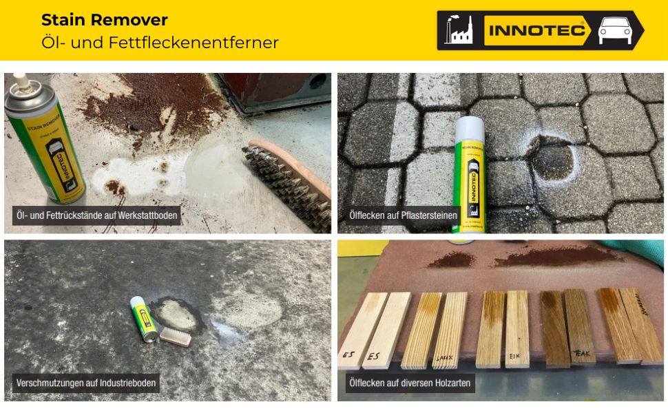 Innotec Stain Remover – Öl- und Fettfleckenentferner – Produktvorteil und Anwendung 6