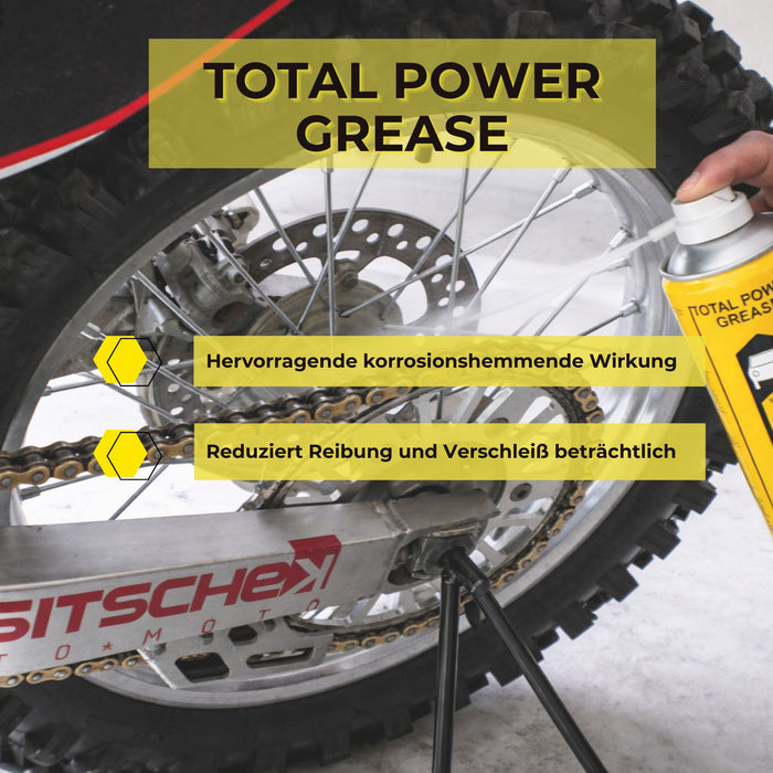 Innotec Total Power Grease – Transparentes Sprühfett – Produktvorteil und Anwendung 3