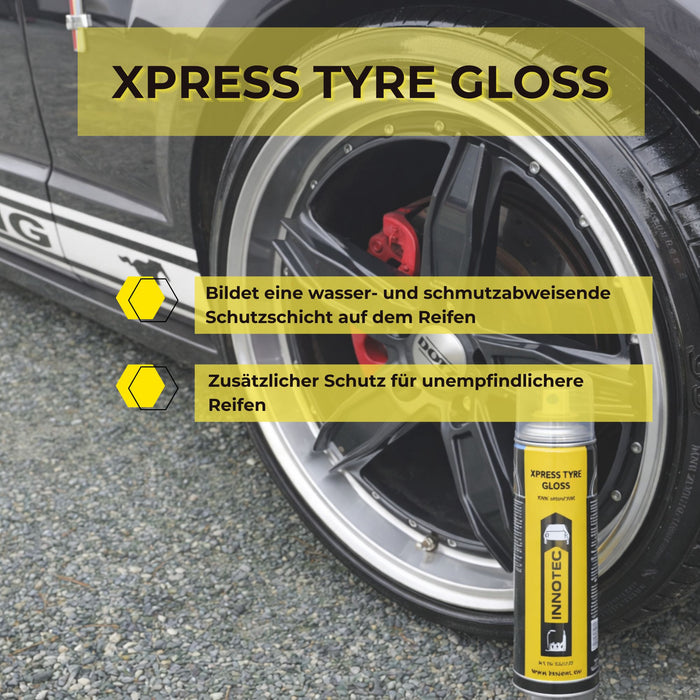 Innotec Xpress Tyre Gloss – Reifenglanz – Produktvorteil und Anwendung 3