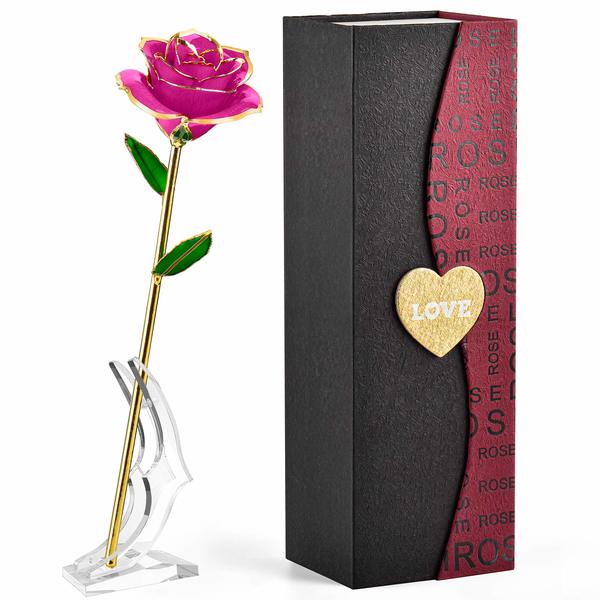 Dekorative Blume Rosa Vergoldet (Refurbished C)