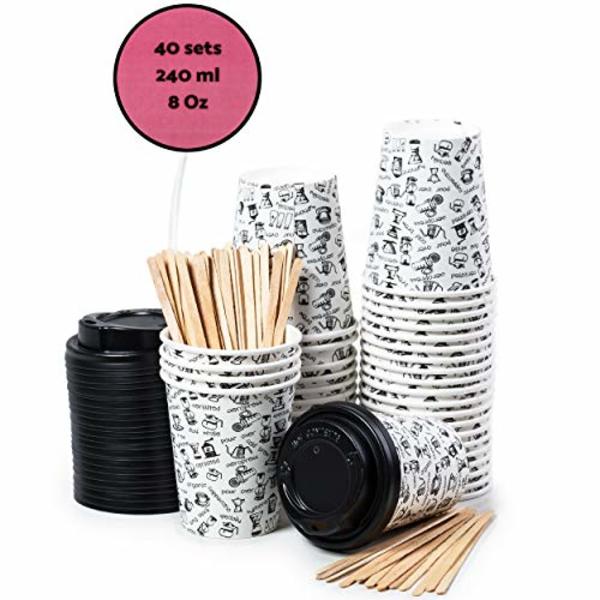 Gläserset Kaffee Einwegartikel 240 ml (40 pcs) (Refurbished A+)