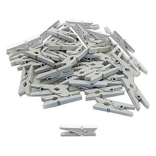 Klammern Weiß Holz (55 pcs) (Refurbished A+)