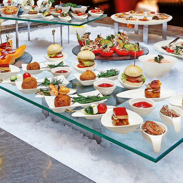 Tablett für Snacks Arcoroc Appetizer aus Keramik Weiß (13 cm)