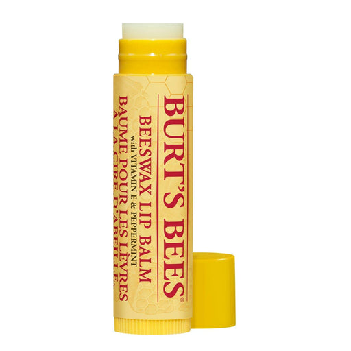 100 Prozent Natürlicher feuchtigkeitsspendender Lippenbalsam, Original Bienenwachs, mit Vitamin E und Pfefferminzöl, 1 Stift