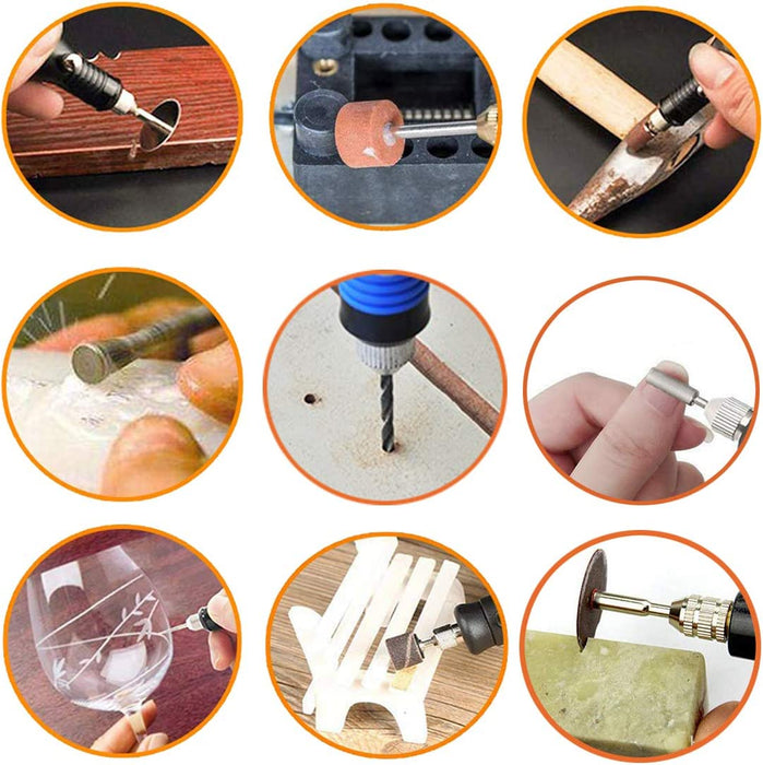 108 Pcs Gravierwerkzeugsatz, Multifunktionaler Gravurstift DIY Drehwerkzeug für Schmuck Glas Holz Metall mit Anreißer, 82 Zubehör und 24 Schablonen