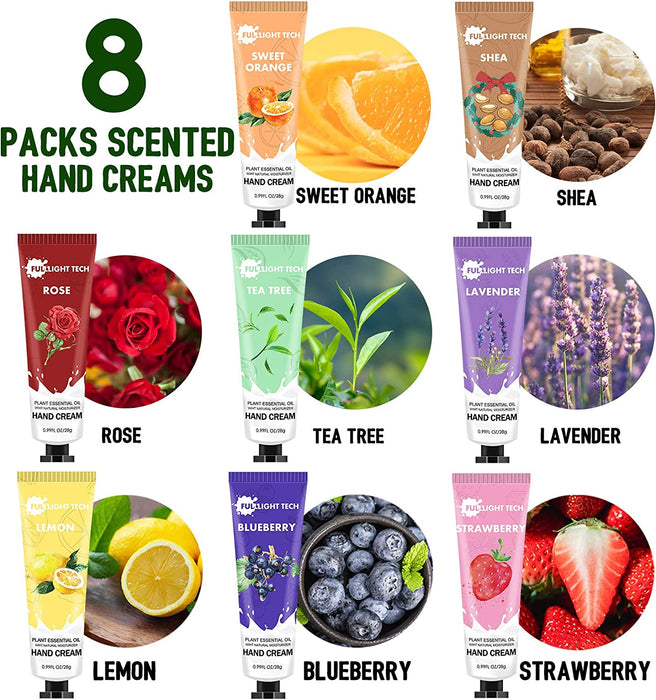 10 Packs Handcreme Geschenkset mit Lippenbalsam Fußcreme Schrundensalben, Geburtstagsgeschenk Weihnachtsgeschenke