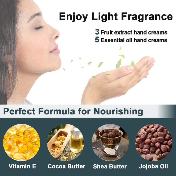 10 Packs Handcreme Geschenkset mit Lippenbalsam Fußcreme Schrundensalben, Geburtstagsgeschenk Weihnachtsgeschenke