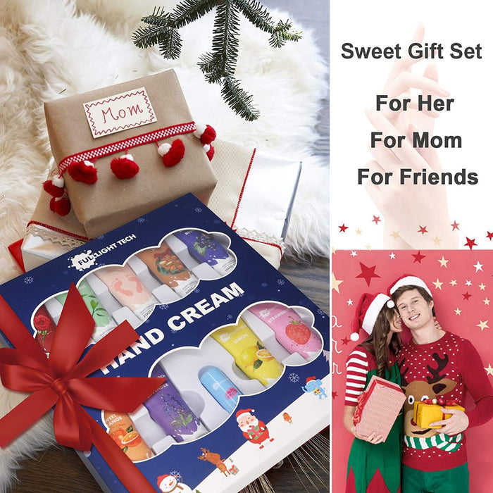 10 Packs Handcreme Geschenkset mit Lippenbalsam Fußcreme Schrundensalben, Geburtstagsgeschenk Weihnachtsgeschenke