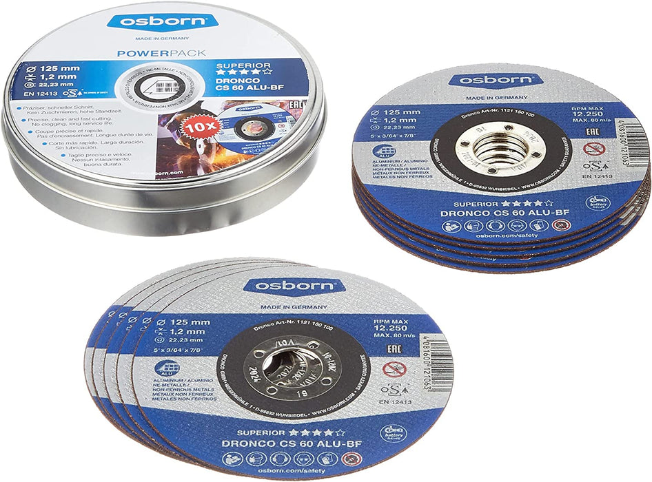 10 Trennscheiben CS60Alu in Dose, 125x1,2mm