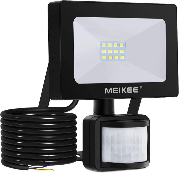10W LED Strahler mit Bewegungsmelder 850LM 6500K Superhell Außenstrahler LED Fluter IP66 Wasserdicht Flutlichtstrahler Aluminium Scheinwerfer Licht