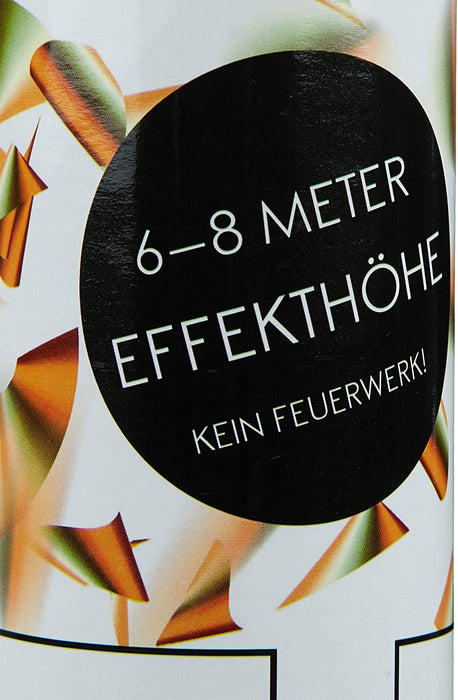 10 x Party Popper 40 cm im Konfettikanonen Set, Konfetti Bombe für Hochzeit und Geburtstag, Konfetti Shooter 6-8 m Effekthöhe, Gold metallic