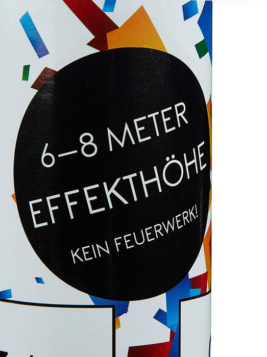 10 x Party Popper 40 cm im Konfettikanonen Set, Konfetti Bombe für Hochzeit und Geburtstag, Konfetti Shooter 6-8 m Effekthöhe, bunt metallic