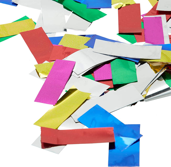 10 x Party Popper 40 cm im Konfettikanonen Set, Konfetti Bombe für Hochzeit und Geburtstag, Konfetti Shooter 6-8 m Effekthöhe, bunt metallic