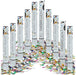 10 x Party Popper 40 cm im Konfettikanonen Set, Konfetti Bombe für Hochzeit und Geburtstag, Konfetti Shooter 6-8 m Effekthöhe, bunt metallic