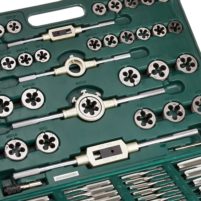 110 tlg. Gewindescheidsatz f. metrische Innen u. Außengewinde