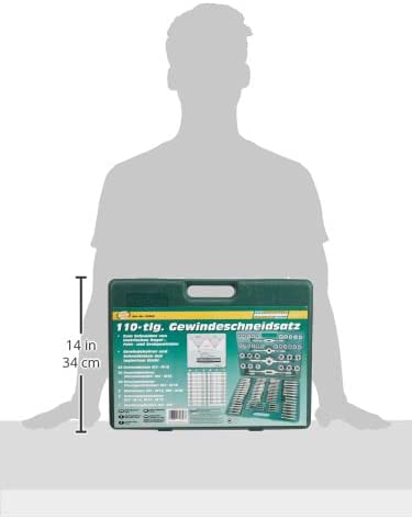 110 tlg. Gewindescheidsatz f. metrische Innen u. Außengewinde