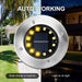 12 Stücke] Solar Bodenleuchte Aussen, 12 LEDs Solarleuchten 800mAh Disk Lights Mit Upgrade Solarpanel Gartenleuchte Solarlampe Solar Strahler Deko 