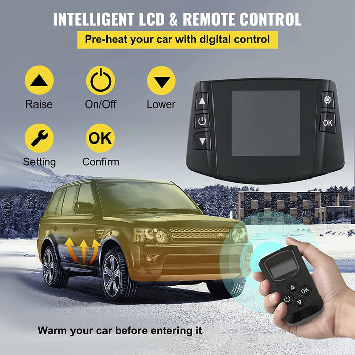 12V Diesel Lufterhitzer, 5KW Standhezung Diesel, Luft Standhezung, Dieselheizung 1 Luftauslass, Air Diesel Heizung mit Schalldämpfer, Air Standheizung