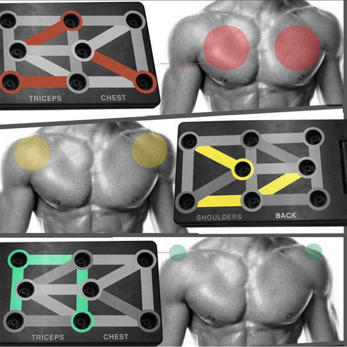 12 in 1 Faltbare Push Up Rack Board mit Handgriff für Muskeltraining Effektiv Formen