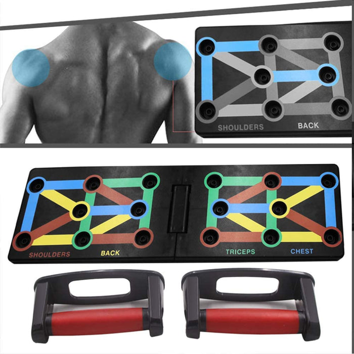 12 in 1 Faltbare Push Up Rack Board mit Handgriff für Muskeltraining Effektiv Formen