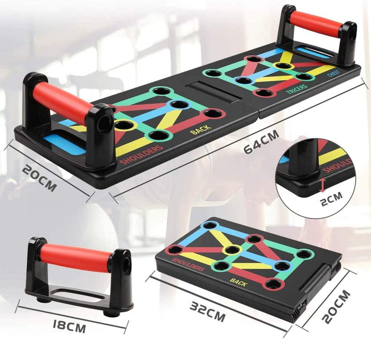 12 in 1 Faltbare Push Up Rack Board mit Handgriff für Muskeltraining Effektiv Formen