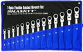 14-Tlg. Gelenk-Ratschenschlüssel Satz I Set 8-22 mm Gabelschlüssel-Ringmaul-Schlüssel-Set