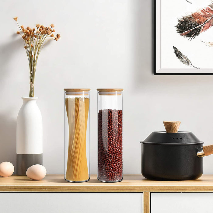 1400ml Luftdichter Vorratsgläser mit deckel, 3er Set Aufbewahrungsglas Küche aus Borosilikatglas, Haushalt Glasbehälter Vorratdosen Set 