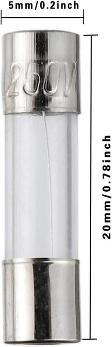 15 Values 150pcs Schnellschlag Glassicherungen Sortiment Set 5x20mm Sicherung 250V Sicherungen 0,1 0,2 0,25 0,5 1 1,5 2 3 4 5 8 10 12 15 20A