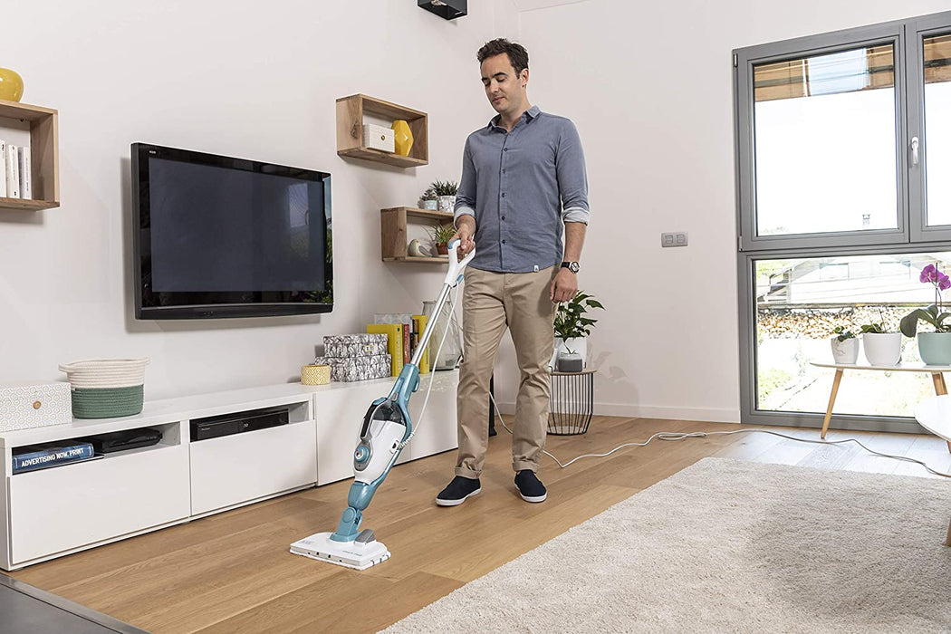 17in1 Dampfbesen & Dampfhandschuh SteaMitt–Dampf Reiniger für Boden, Textilien und Polstermöbel-Auffrischung–Automatische Dampfmengen-Einstellung