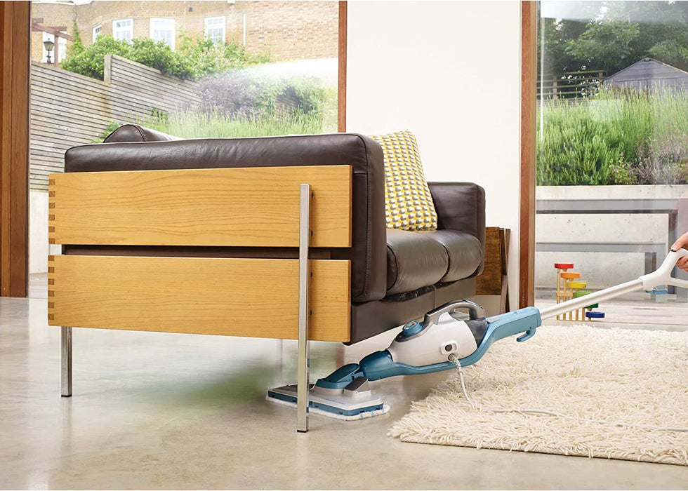 17in1 Dampfbesen & Dampfhandschuh SteaMitt–Dampf Reiniger für Boden, Textilien und Polstermöbel-Auffrischung–Automatische Dampfmengen-Einstellung